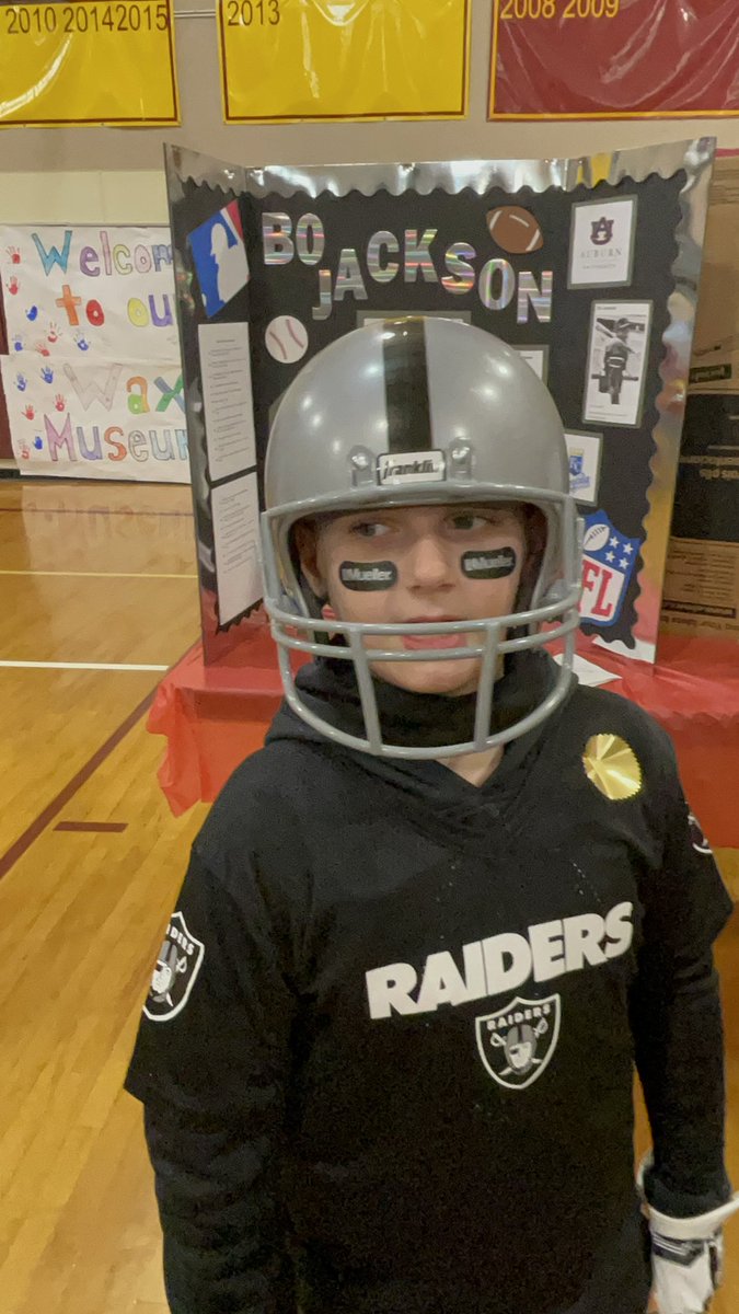 NazihRealEstate's tweet photo. Of all the past and present idols of the world my son chose none other than the greatest athlete of ALL time… @BoJackson for his 2nd grade school project. #ProudDadMoment #BoknowsBest https://t.co/Sglnb0VD50