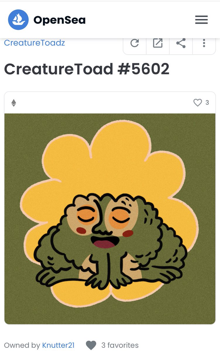 knutter21_'s tweet photo. Just won this beautiful @CreatureToadz !   Thanks so much @ModfiaOfficial !    Can’t wait for future surprises.  Definitely building a 1 of a kind community.   Thank you! https://t.co/B2PBqx5dEk