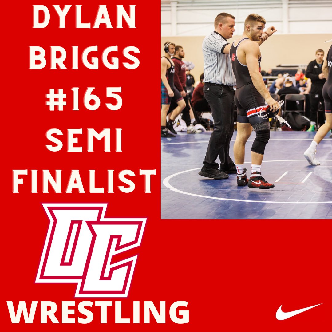 UOlivetMWR's tweet photo. ON TO TOMORROW!! Dylan Briggs goes 2-0 at the NCAA Central Regional and moves on as a semi finalist! #OWCpride https://t.co/Tfk00UiWSw