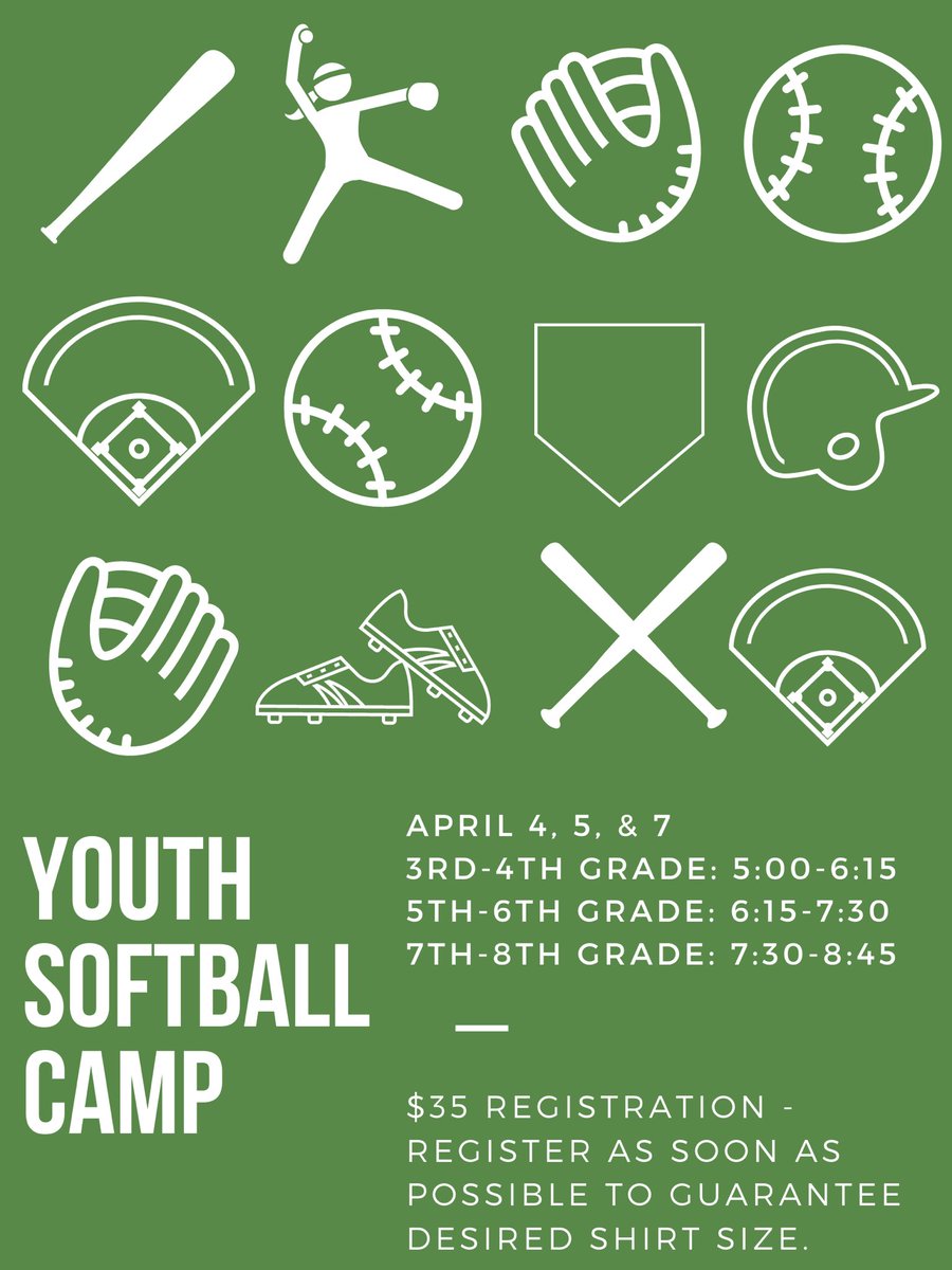 PellaSoftball's tweet photo. 🥎 Spring is around the corner which means SOFTBALL is coming! 
Come join the Dutch softball team for some fun learning and improving your skills! 
April 4, 5, 7 
3rd-4th: 5:00-6:15
5th-6th: 6:15-7:30
7th-8th: 7:30-8:45
Register Here: https://t.co/GSgtTeHh2A https://t.co/5qUNV6DEJH