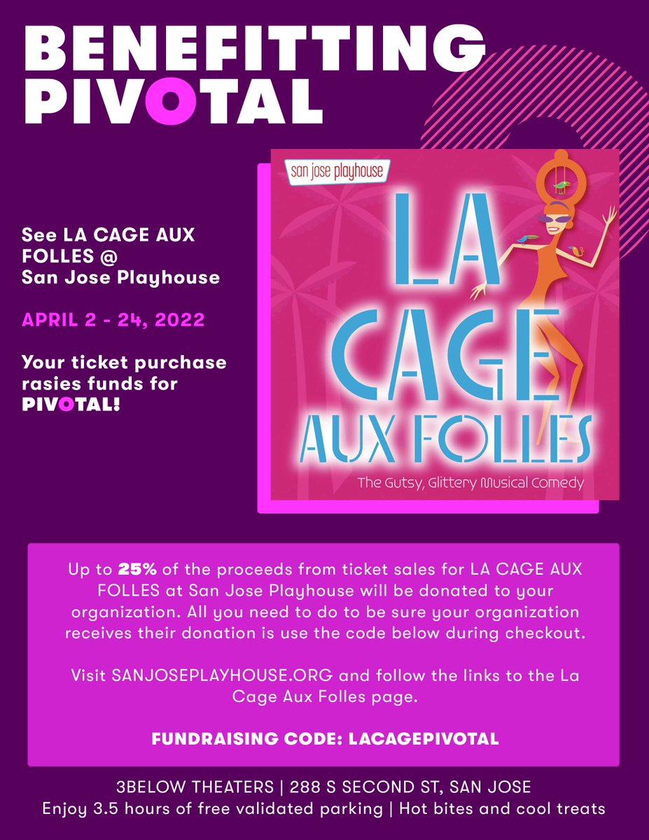 PIVOTAL on X: Here's your chance to support foster youth while enjoying an  award-winning live musical! In partnership with San Jose Playhouse, Pivotal  is honored to be a beneficiary of their 2022