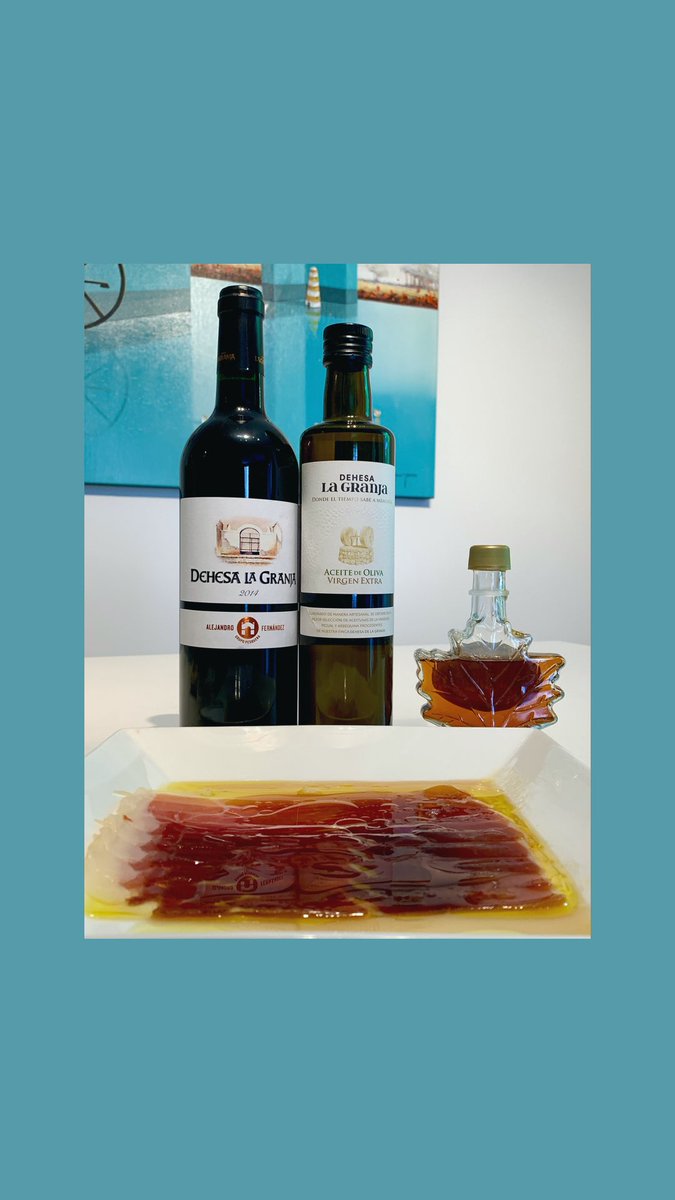 Flavors from <a href="/SpainFoodWineUS/">Foods & Wines From Spain US</a> and Canada <a href="/BodegasFFR/">Familia Fernández Rivera</a> #dehesalagranja #oliveoil #jamon #maplesyrup #siropderable