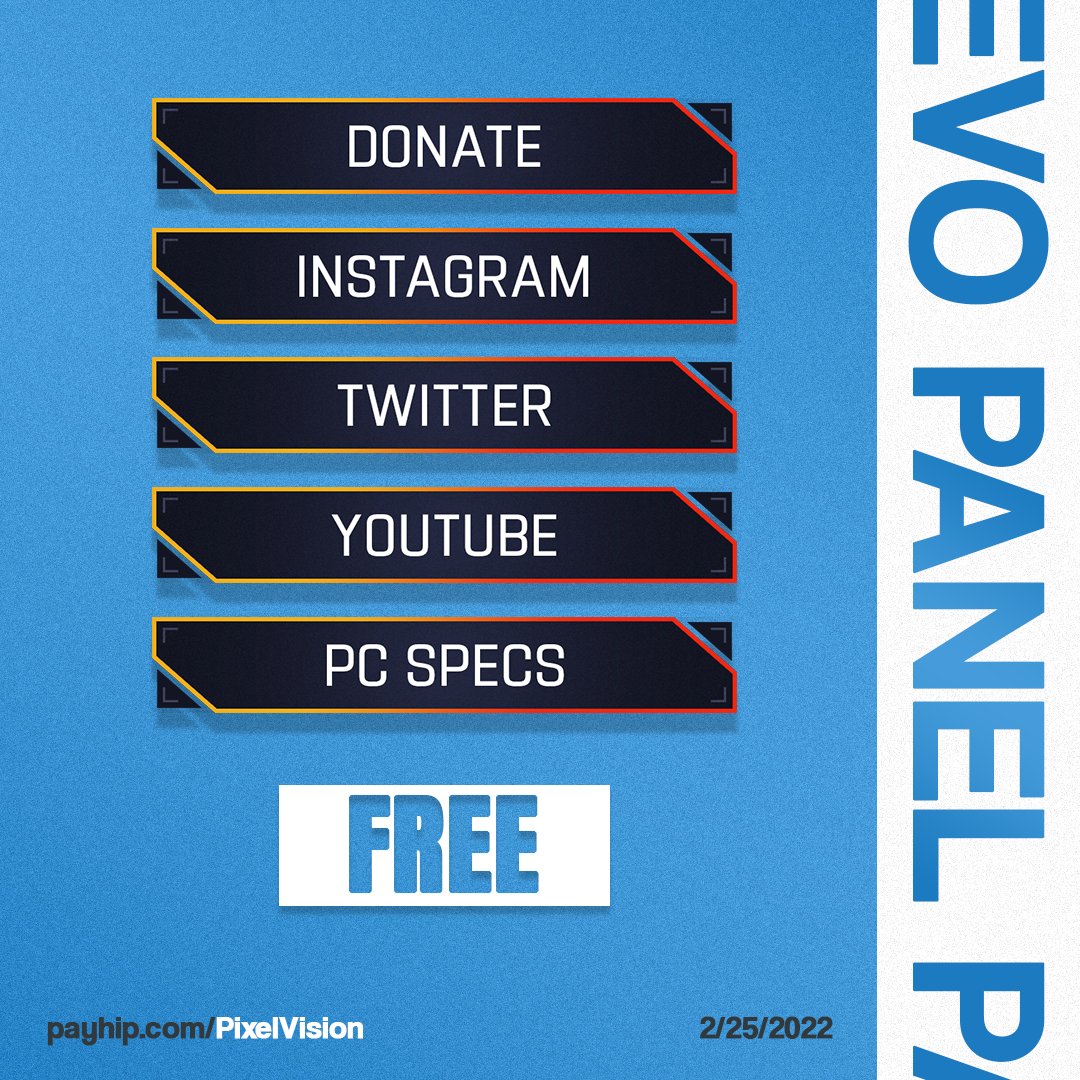 PixelVisionCo's tweet image. Evo Panel Pack.

A panel pack for live streamers, completely FREE!

Download Link: payhip.com/b/loNMn

#design #logo #designer #gfx #graphicdesign #stream #streamer #youtube #twitch #gaming #game