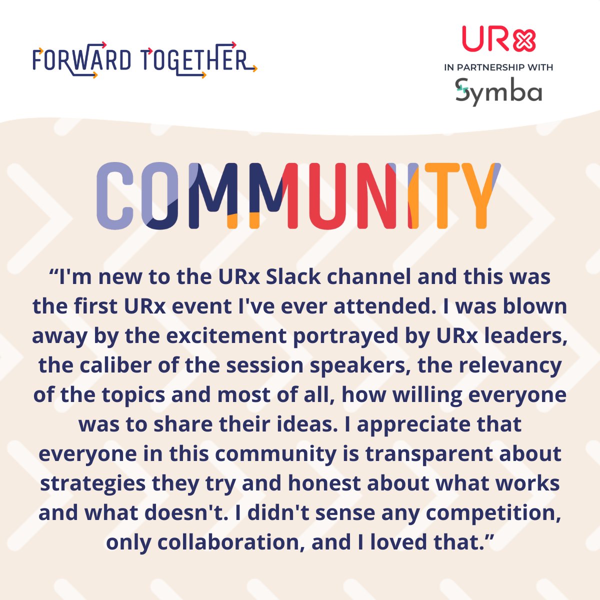 “Eye opening and forward thinking”
"Everyone in this community is transparent about strategies they try and honest about what works and what doesn't."
#URx22 will be a conference you don't want to miss! 🐦 Early Bird pricing ends Monday Feb 28th! lnkd.in/eBJ99ysD