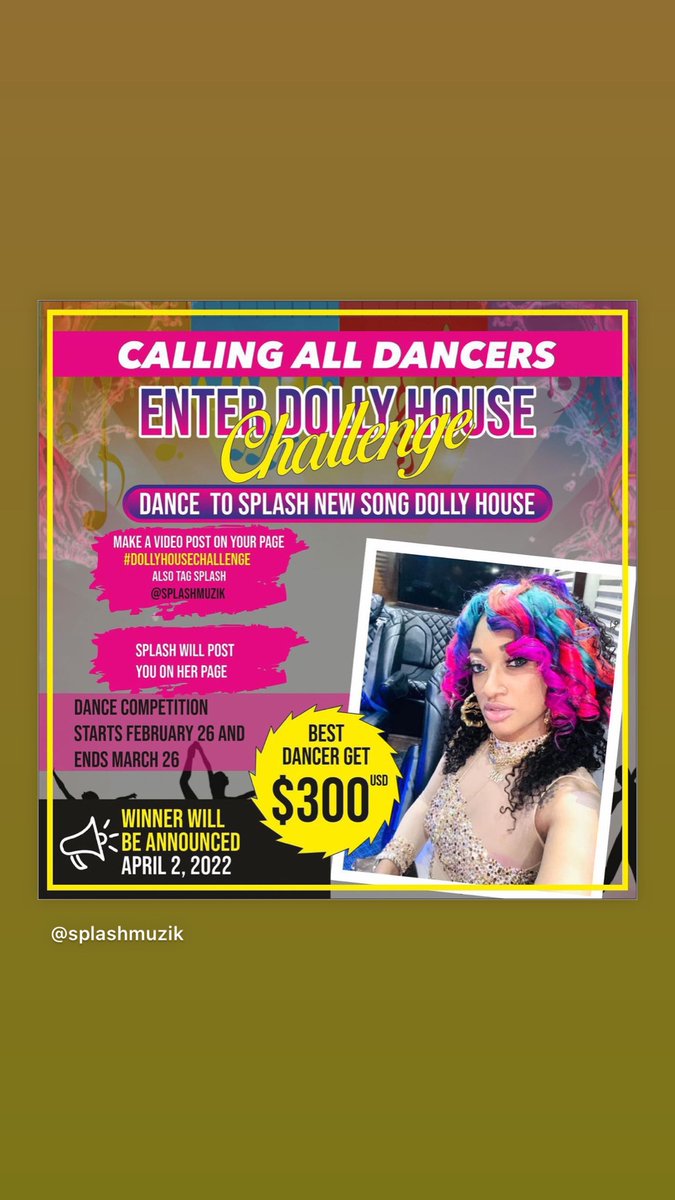 SPLASHReggae's tweet image. 💦SPLASHGAD 💦 CALLING ALL DANCERS &amp;amp; SKIT MAKERS SPLASH DANCE COMPETITION FOR NEW DOLLY HOUSE SONG STARTS TOMORROW FEBRUARY 26