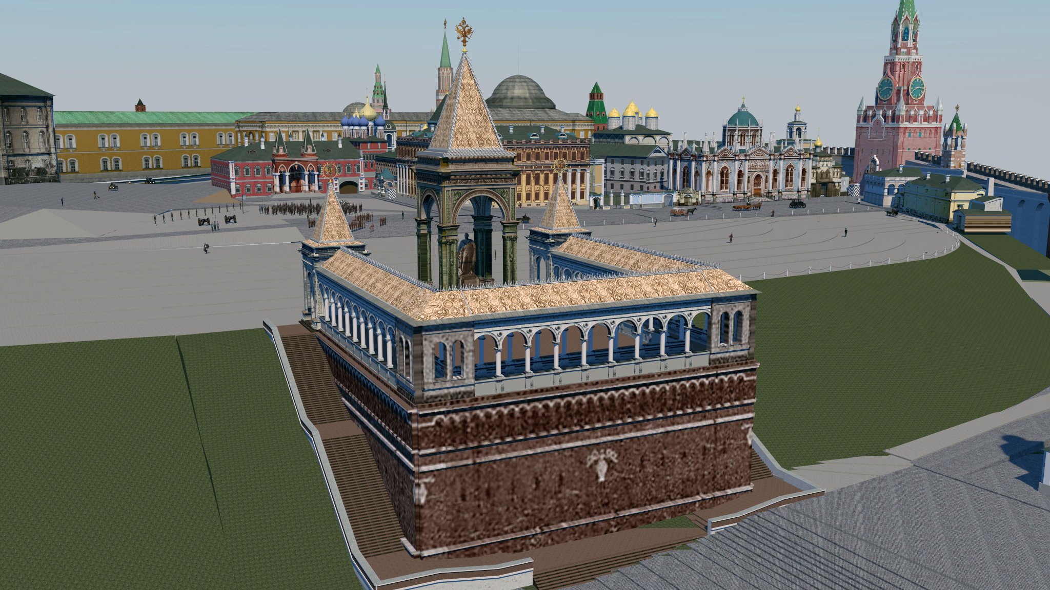 Architecture News on Twitter: "3d model of Kremlin, Monument to ...
