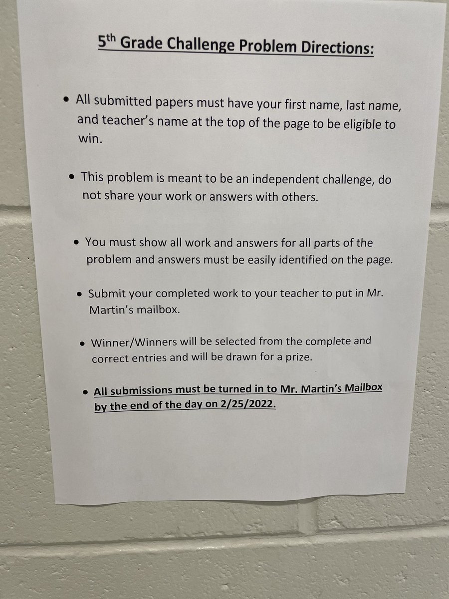 blueegg3r's tweet photo. Pretty proud of my mathematicians who solved our math coaches’ 5th grade challenge problem!!! @CitrusGrove_VCS @volusiaschools #vcsmath https://t.co/wkdEVfPmsf