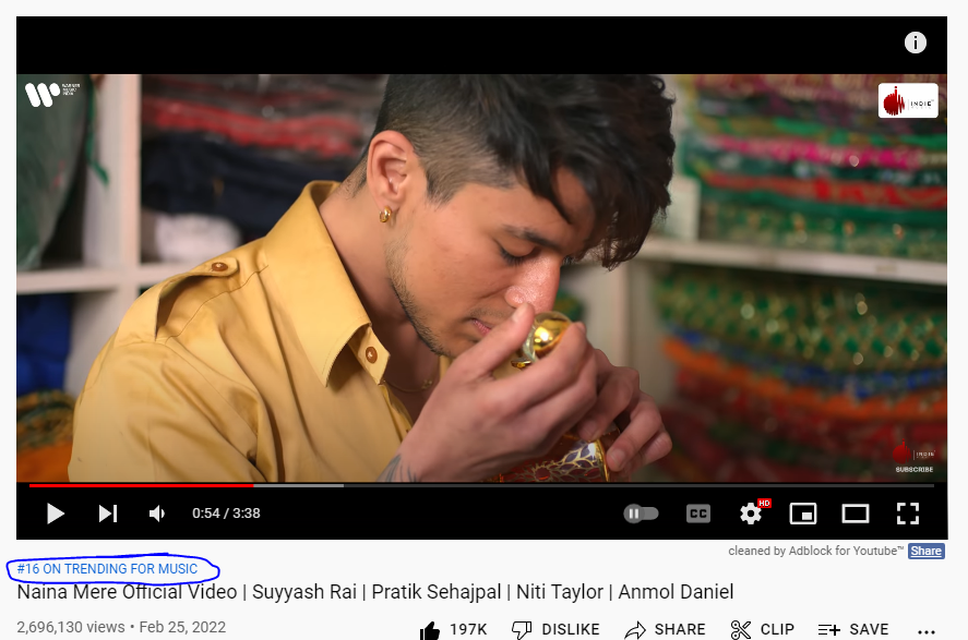 Aman_BiggBosss's tweet photo. Naina Mere 

Trending on youtube

NAINA MERE FT PRATIK NITI https://t.co/S6kHTLuKgr
