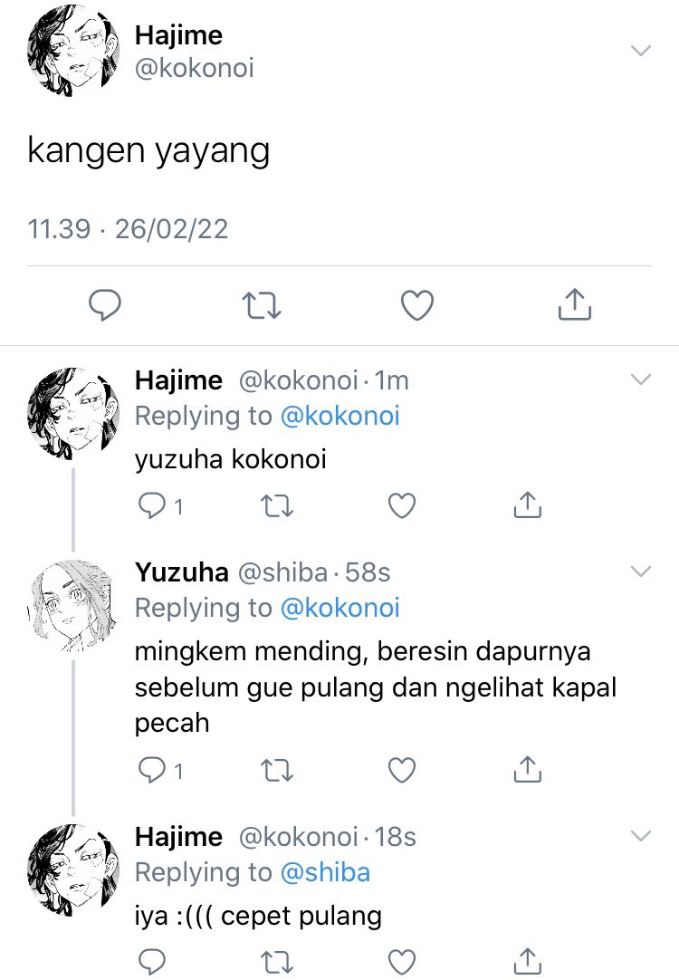 sxanemi's tweet photo. kokozuha one tweet au 

konsekuensi ditinggal kerja jauh https://t.co/bQiDKh0ZG2