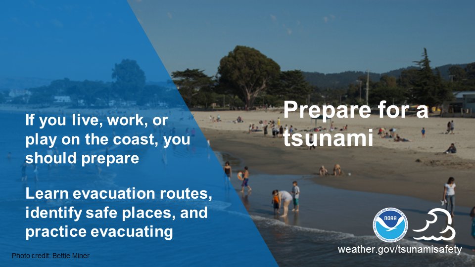 NWSPortland's tweet photo. Are you prepared for a tsunami? This #TsunamiTuesday, let's get prepared for a tsunami. Know your evacuation routes, identify your safe place and practice taking that route. This video has even more information on how you can prepare for a tsunami. https://t.co/NuE12WS1zg https://t.co/n9vCUxIEwq