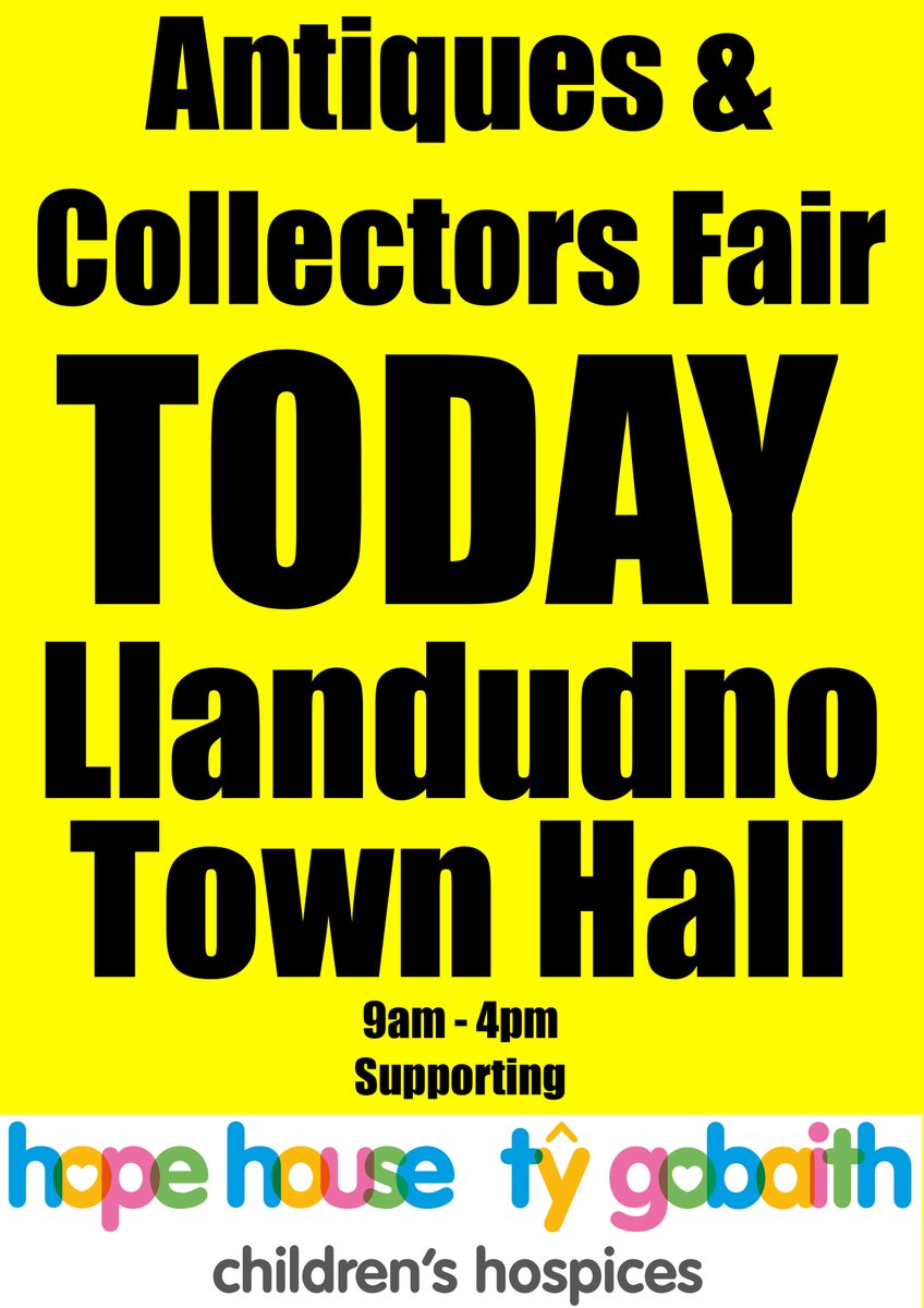 On Today Llandudno Antique and Collectors Fair
@Llandudno Town Hall <a href="/illandudno/">Llandudno</a> <a href="/GoNorthWales/">Go North Wales 🏴󠁧󠁢󠁷󠁬󠁳󠁿</a> <a href="/pro_northwales/">#pronorthwales</a> @tattersantiques <a href="/WOWalesOnline/">What's On Wales</a> <a href="/antiques_atlas/">Antiques Atlas</a> #NorthWales #antiques