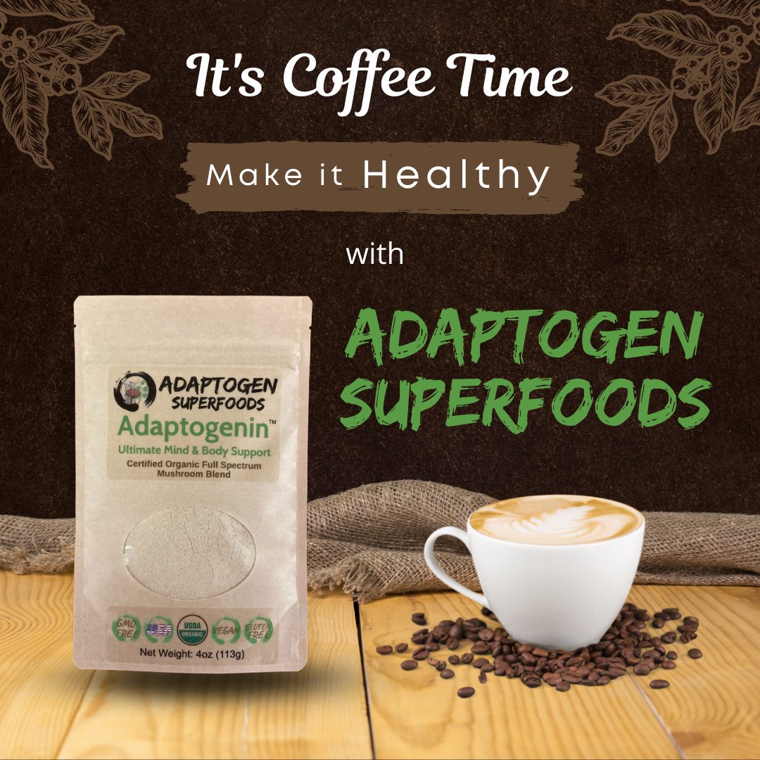 Adaptogenin's tweet photo. The power of mushroom in your own coffee?!

Adaptogenin™ is the most comprehensive immune support on the market today!

What are Medicinal Mushroom Benefits?
https://t.co/r4gdSF3TWv

#functionalfungi
#immunesupport https://t.co/M8Mj1qUy0j