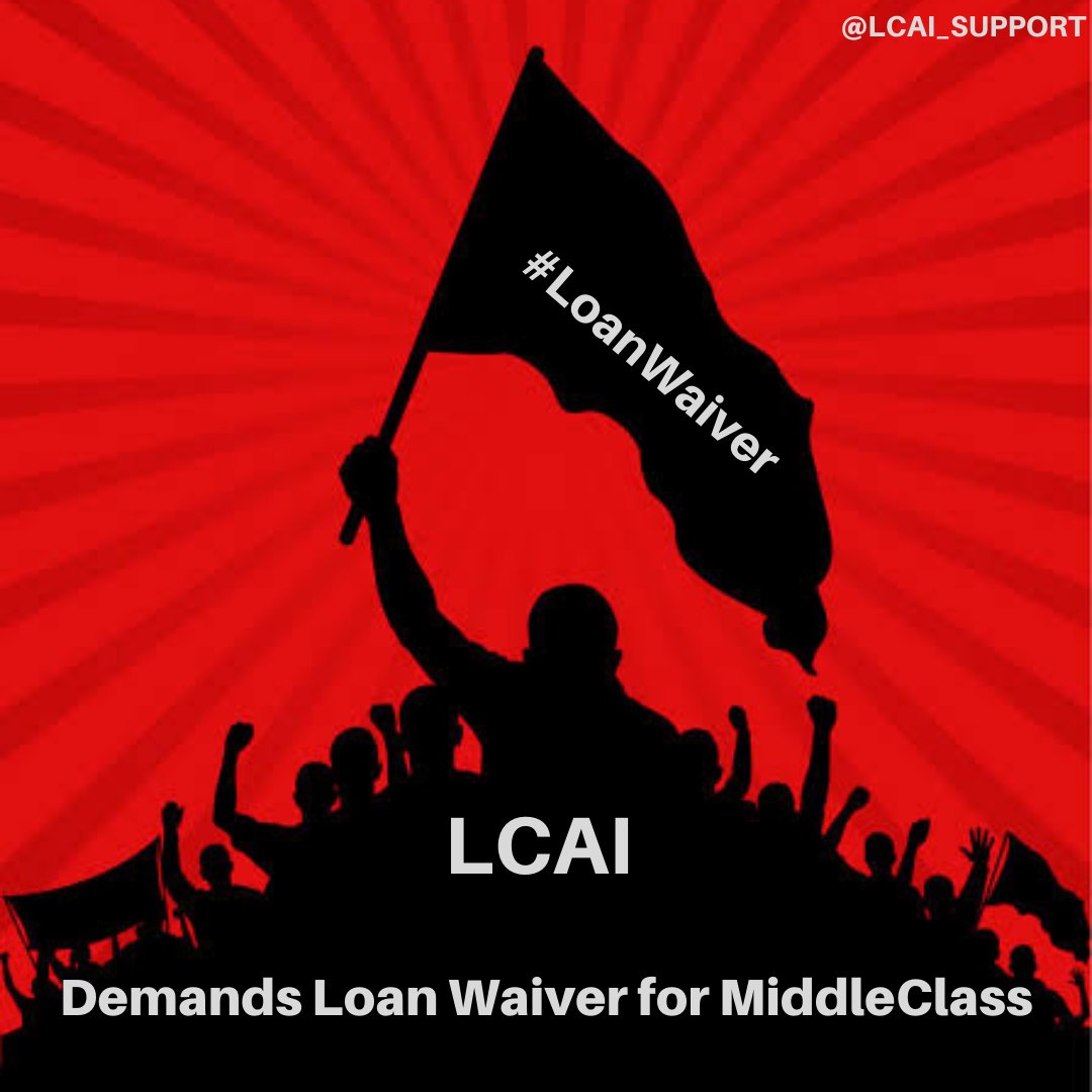 Lockdown is the only time in the History wherein 1st time #MiddleClass Demanded Loan Waiver, but Nor Govt Extended Moratorium nor given Loan Waiver. Still they are asking for Votes and Still People are believing their false promises. 

<a href="/PMOIndia/">PMO India</a> <a href="/nsitharamanoffc/">Nirmala Sitharaman Office</a>
#LoanWaiver #LCAI