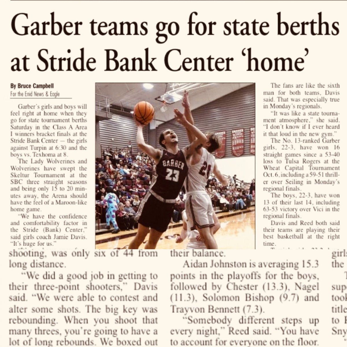 Ready to finish the #mission 💪🏼. Area Championship Game Monday @ 8pm. Averaging 15.3 ppg in #Playoffs. <a href="/Skordle/">Skordle App</a> <a href="/OkieBall_1/">OkieBall</a> <a href="/iancle1/">Ian C.</a> @getmooregame @IAM3Basketball @shotblock41 <a href="/TweetsbyCoachP/">William Payne</a> <a href="/_tnix_/">T.Nix</a> @NXTPROHoopsOK <a href="/PrepHoopsOK/">Prep Hoops Oklahoma</a> <a href="/James_Bagwell23/">James Bagwell</a> <a href="/OK3Sports/">OK3Sports</a> @enidnews <a href="/VYPEOK/">VYPE Oklahoma</a>