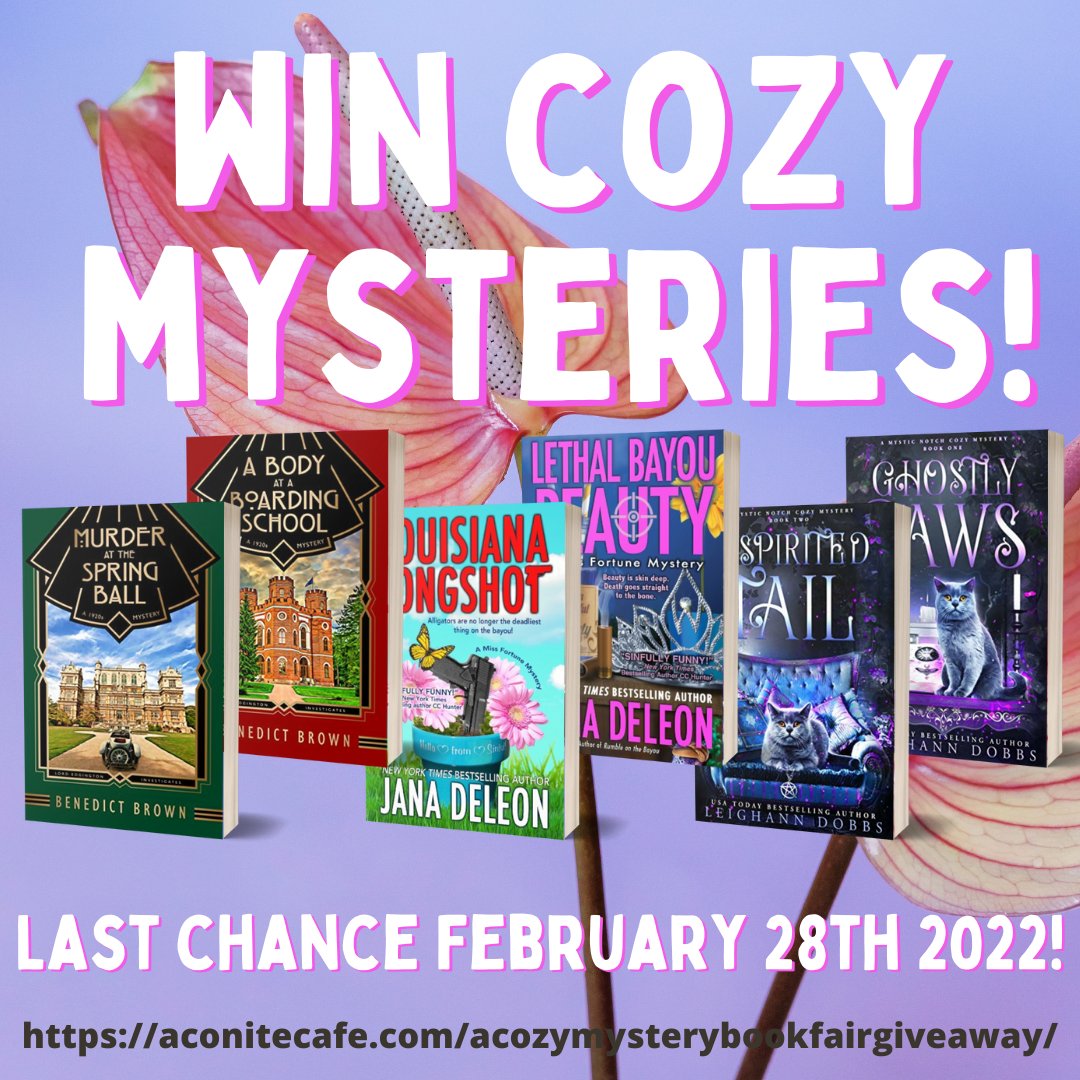 Register for a chance at free books #cozymysteryreaders📚 #cozymystery #cozymysterylover #cozymysteryreaders #Paranormal 
#amreading
#mystery
And a #bookfair too

bit.ly/34LDgPv