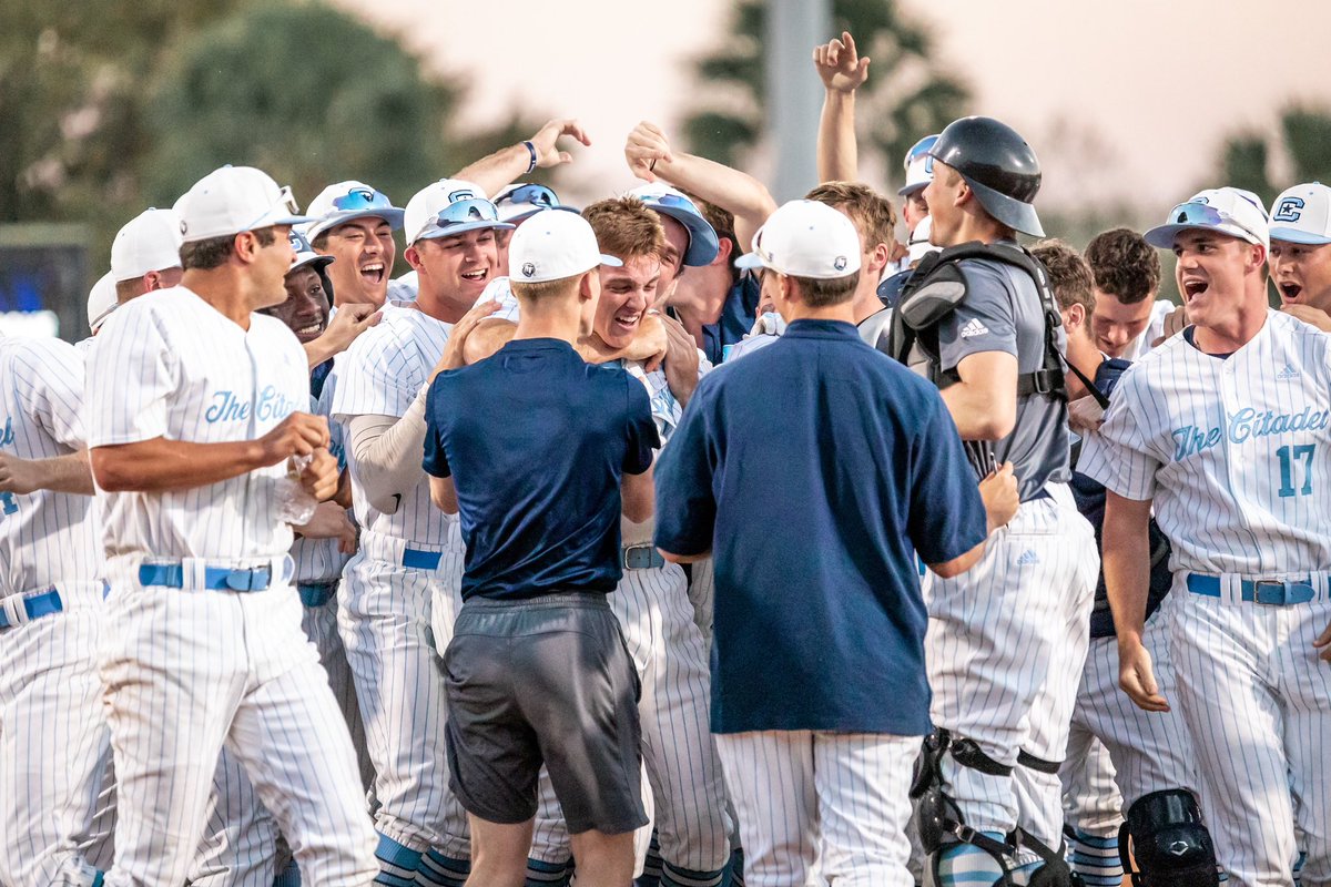 CitadelBaseball's tweet photo. Send them home happy @swreeves4. 

#BelieveInIt https://t.co/KTn0CSCvl5