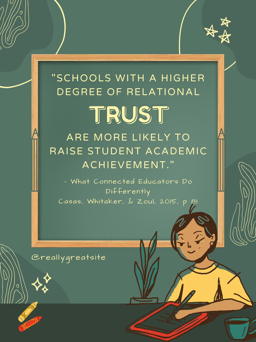 msbribritt's tweet photo. Wonderful read! Gave me an entirely new perspective on connecting as a future educator. Loved this quote, healthy relationships within schools and their students help both parties!! @casas_jimmy  @ToddWhitaker @Jeff_Zoul @ChapmanU @tsschmidty #IES451chat https://t.co/UlYQWdZY4f