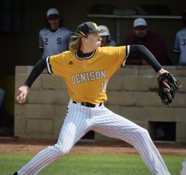 DenisonBSB's tweet photo. Congratulations to Owen Ewton for receiving his first offer from Grayson College! Have a feeling it’s the first of many💥 RHP Class of 2023 @EwtonOwen https://t.co/5GeLpTOkla