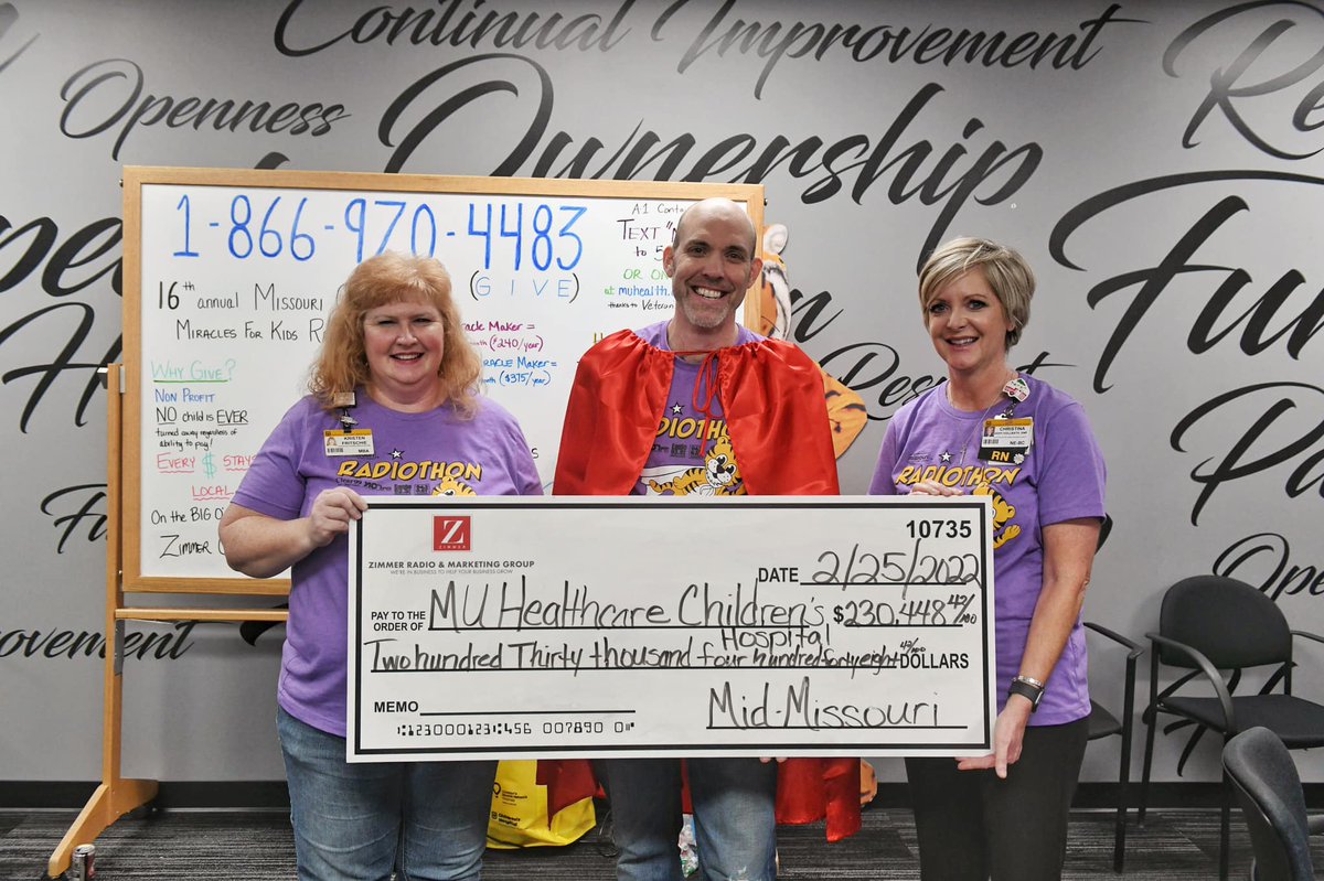 Thank you to all who donated to the Children’s Hospital Miracles for Kids Radiothon!! We raised an amazing $230,448.42, all of which will stay right here in the community and help our most vulnerable patients. We cannot thank you enough.