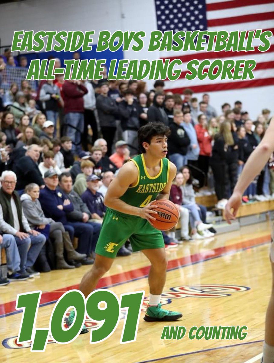 With 5:23 left in the 4Q, Gabe Trevino is the new program scoring leader for the Eastside Blazers, thus breaking a 38 year record set by Craig Lake! Congrats to Gabe on this milestone!