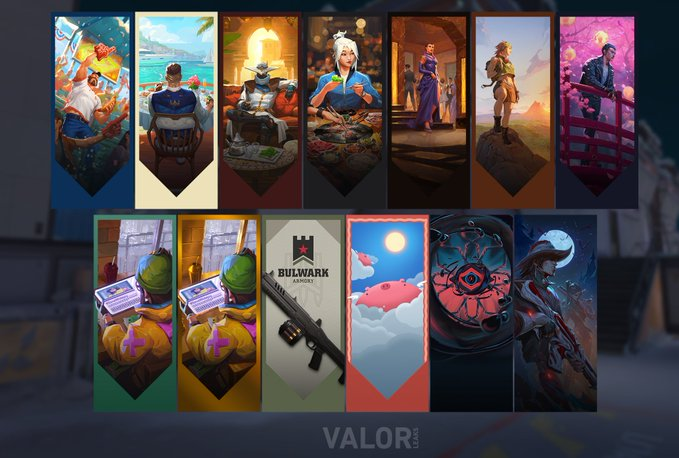 lukelfisch's tweet photo. ☄️New AKT 2 EP 4 Battle Pass Skins⚡️
Sprays and Banners are Fire but sadly no Raze Banner :(
About the knife we just dont Talk its trash af
 
Credits: @ValorLeaks 

#VALORANT #news #battlepass https://t.co/lTEz5ORMeC