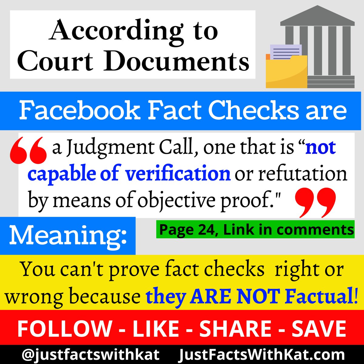 JustFacts_Kat's tweet image. Who here trusts social media "fact checks"?

SHARE so people don't rely on "fact checks" that they can't verify....

#JFWK #justfactswithkat #AllAngles

#facebook #TruthSocial #TruthSeekerIsNeverBored #instagramdown #SocialMedia