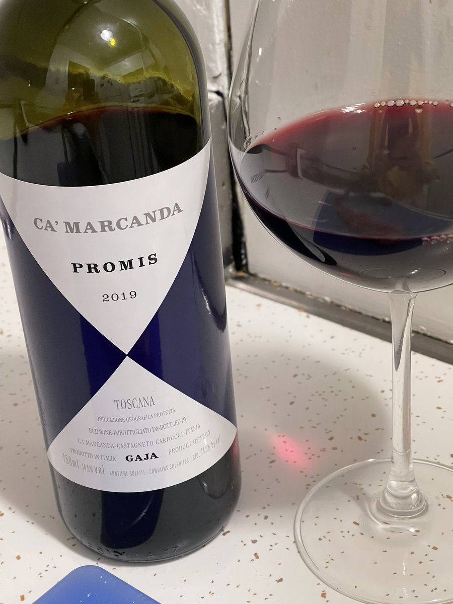 theswirlingderv's tweet image. Fond memories of one of my favorite #winestudio programs featuring the iconic wines of #Gaja. Loving this Promis from Ca’ Marcanda in Tuscany. It’s warming my bones on this chilly eve! #WIYG?