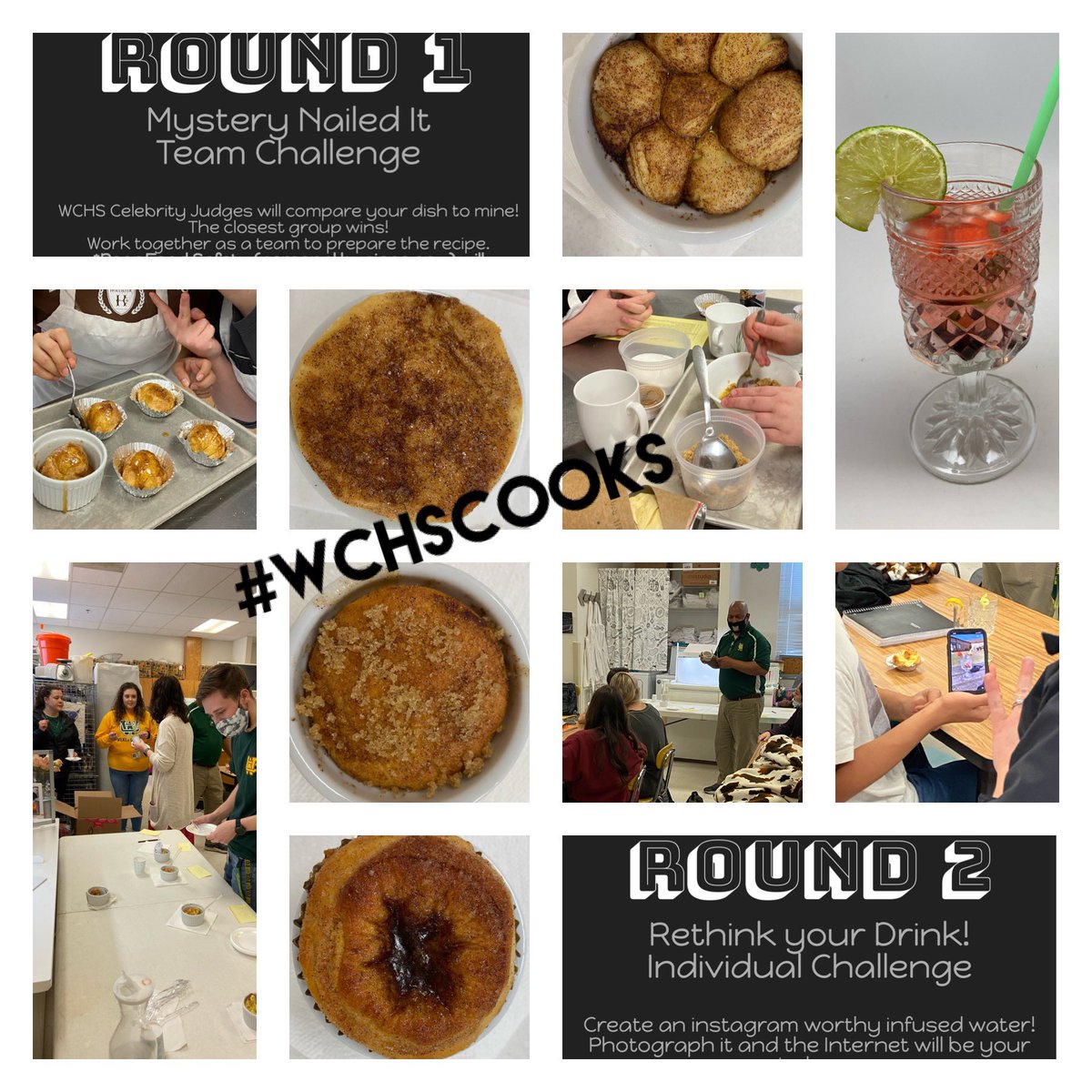 FCSbyEstes's tweet photo. Fun day of learning in foods -Mystery Nailed it! team challenge to introduce the importance of a well written recipe. Students also created an infused water as an individual challenge. They used teamwork &amp; problem solving to overcome  obstacles. #wchscooks @CteWilkes #sayyestofcs https://t.co/xbEQLIKrhh