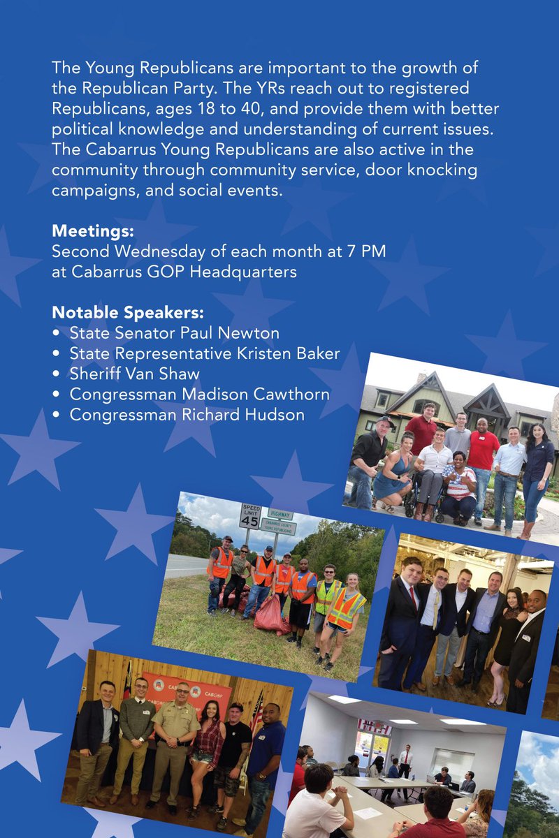 CabarrusYr's tweet photo. Our general meetings are the second Wednesday of each month, 7pm, at the Cabarrus County GOP HQ https://t.co/9Flxcl95eu