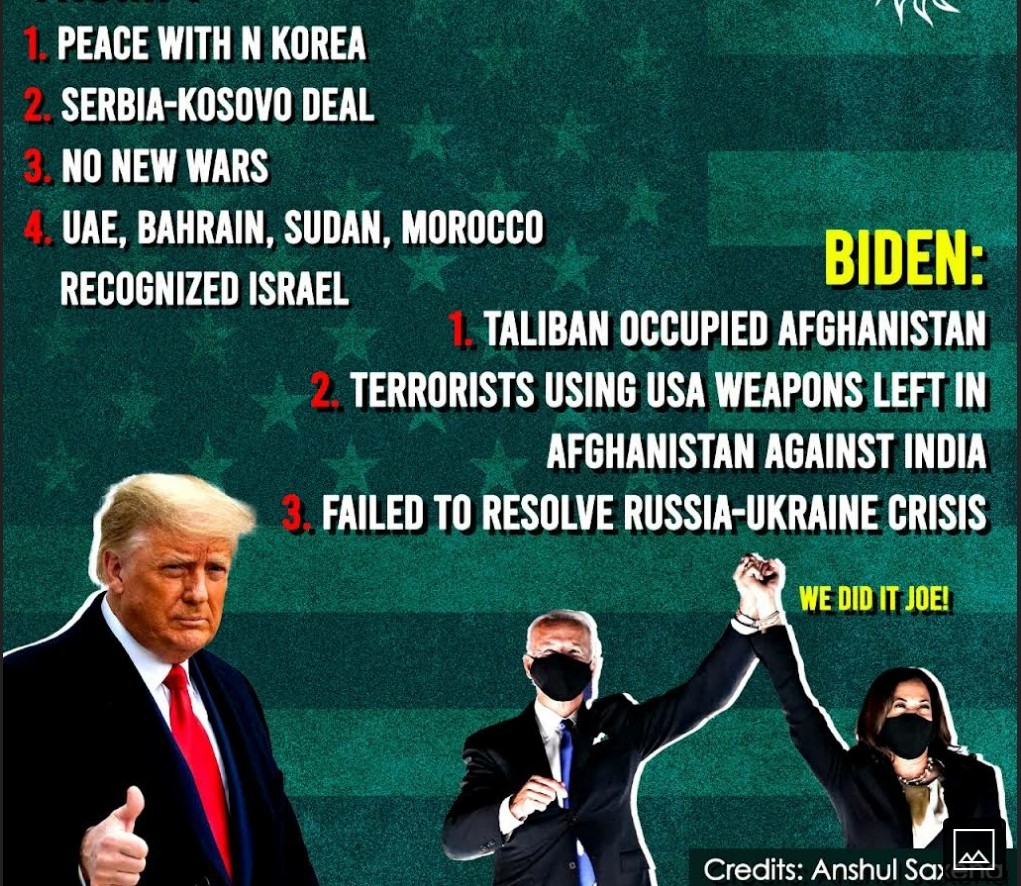 Difference between Biden and Trump