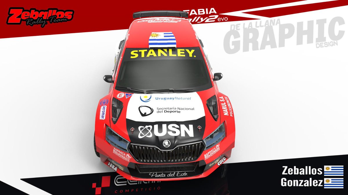cocozeballosok's tweet photo. Llego la Hora‼️ Así será el diseño de nuestro #skodafabia Rally 2 para la temporada 2022 en Campeonato Español de rally @CERT_Rallycar @SuperCER_RFEDA @RFEdeA  junto al Calm Competició Vamos 🇺🇾 carajo💪💪 @SebaGRally @zeballosrally https://t.co/zltSMnSGBJ