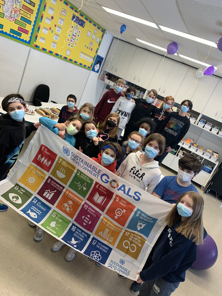 We received our flag today and had an unveiling party!#teachSDGs