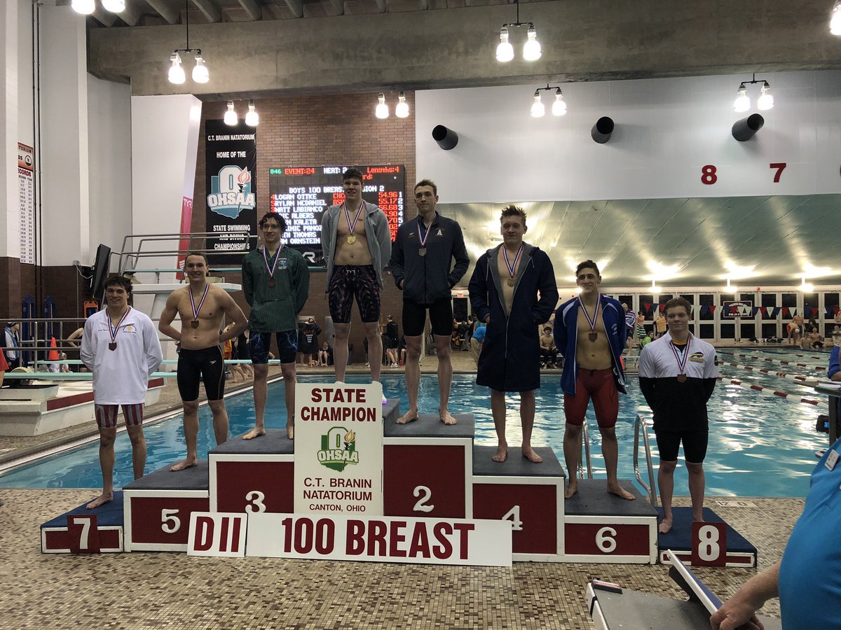 John Kaleta raced to 5th place in the 100 Breast. Great swim John!!