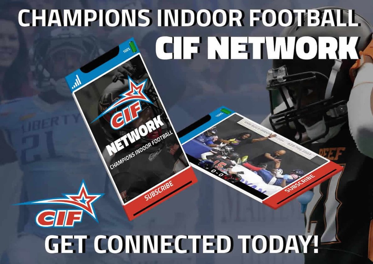GOCIF_NET's tweet image. CIF Launches CIF Network Streaming App
Champions Indoor Football is proud 2 announce they are rolling out t/ league’s own streaming app. The CIF Network app will be live on Roku, GooglePlay, Amazon Mobile, Amazon FireTV, and a web application, for now, w/ more channels to come.