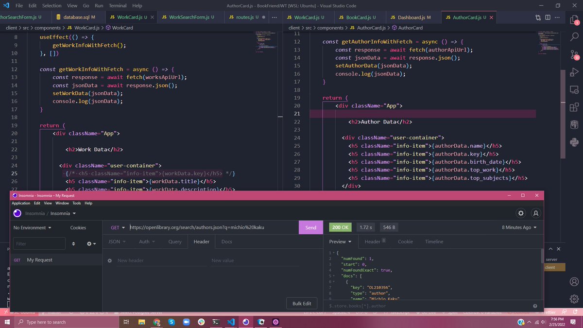 MakeItBreaux's tweet photo. [44/100] Worked on my final capstone for most of the day, things are rendering as they're supposed to, the routes seem pretty solid. Having a little trouble accessing the nested info during the external API calls, but I'll figure it out!
#Express #NodeJS #ReactJS https://t.co/okNwp9FG0q