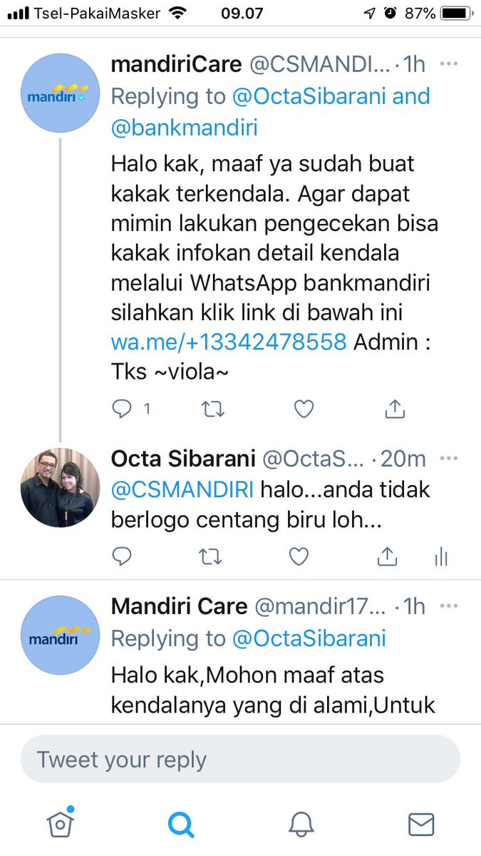 OctaSibarani's tweet photo. @mandiricare @bankmandiri https://t.co/6lwyBgSNzN