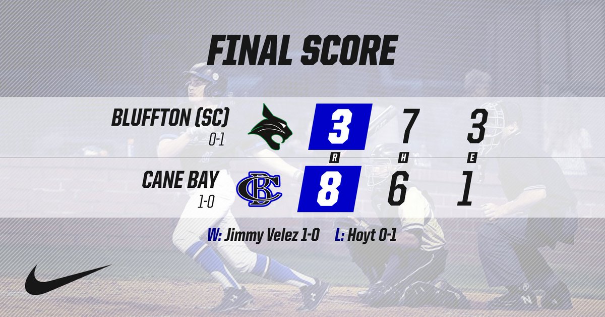 The Cobra Baseball Team opens the season with a 8-3 win over Bluffton in game 1 of the Woodland Wood Bat Tournament. Sr <a href="/JimmyVelez18_/">Jimmy Velez</a> picked up the win on the mound

Game two for the Cobras is tomorrow at 3pm vs Branchville.  All games being played at <a href="/WoodlandHighSC/">Woodland HS Wolverines</a>

<a href="/GanttRob/">Rob Gantt</a>