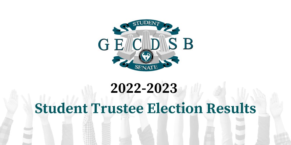 Congratulations to the 2022-2023 #GECDSB Student Trustees! Ayah Khanafer (Kennedy Collegiate Institute) has been elected to represent the City and Paige Hawkins (North Star High School) has been elected to represent the County. Read more: bit.ly/3M3mzQF