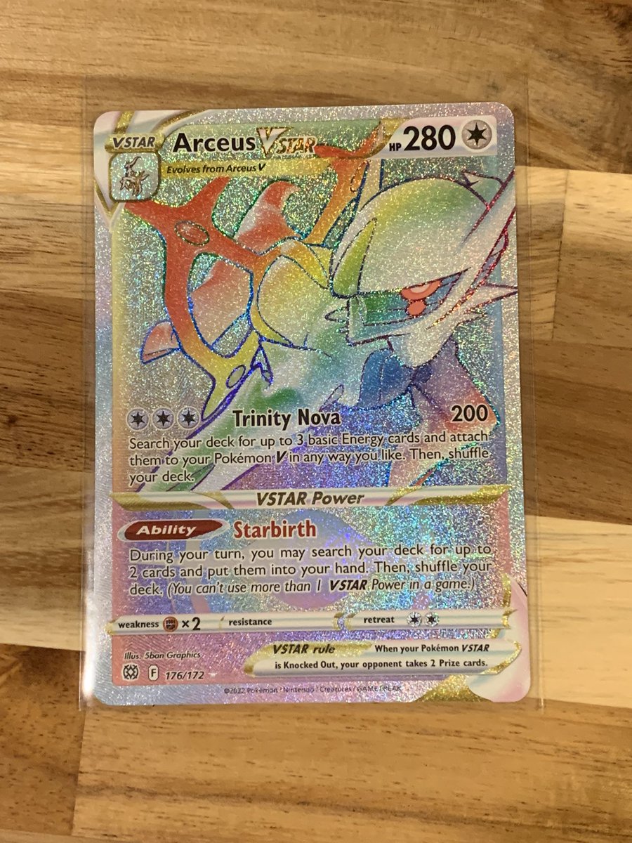 Doubtful_Comet's tweet photo. #GIVEAWAY!✨ #RainbowRare #Pokemon #Arceus #VSTAR 
If you’d like to win this Arceus VSTAR rainbow rare card from tonight’s stream,

Like this Tweet
Retweet this Tweet
Follow me here and on Twitch
(https://t.co/IHtqLXMMaD)

The winner will be chosen on stream! https://t.co/9x4qOuhJ0M