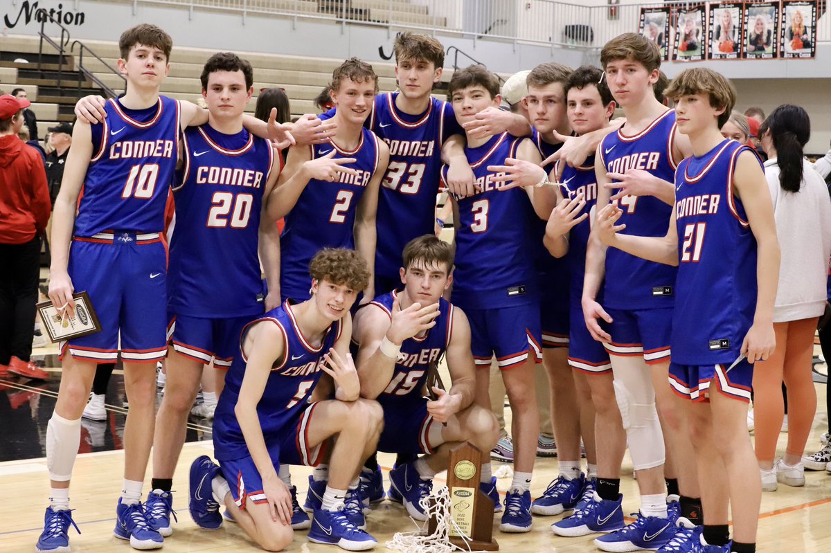 betsyO03's tweet photo. Congrats to our 3-PEAT Conner Cougar District Champions!!!! Congrats to our District All-Tournament Team @Landenham01 @Ayden__Lohr @AlexCastrucci And our MVP Landon Hamilton!! @ConnerHoops @ConnerATC @ConnerHigh @chsprincipal90 @ConnerCSection @chsboosters1 https://t.co/2wxeublZpV