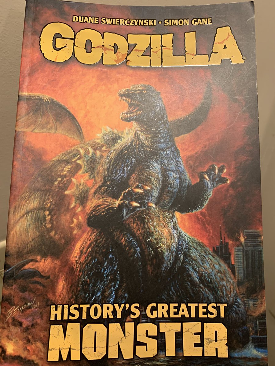 Reading some #Godzilla comics.