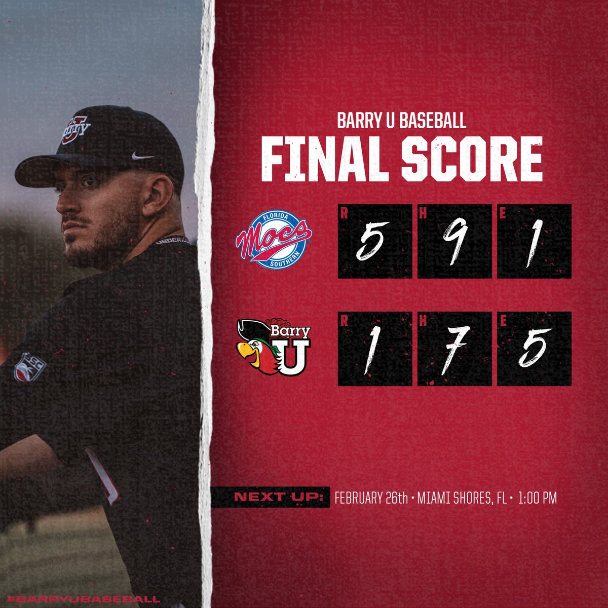 BarryUBaseball's tweet photo. FINAL SCORE🚨

#barryubaseball https://t.co/0jdKt72VqC