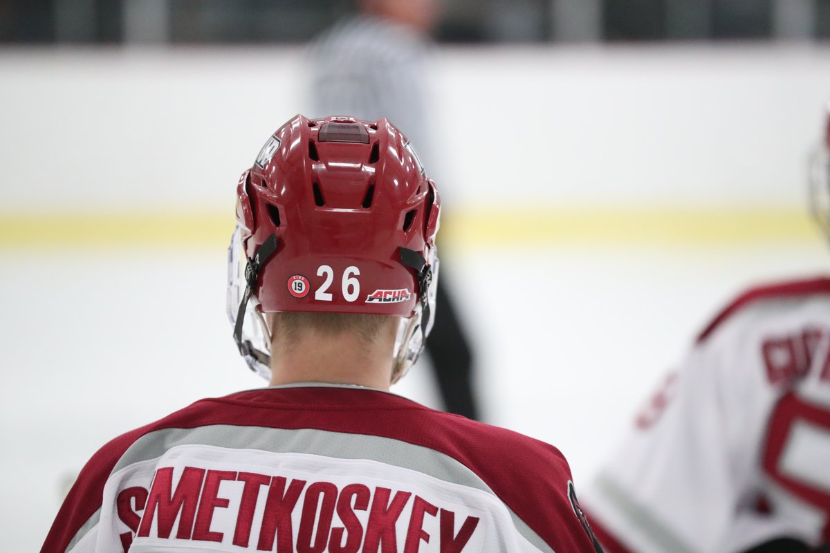 Vulcans_IHC's tweet photo. Nice touch @IUPIceHockeyD3! Stickers for Kinger on their helmet! https://t.co/raKElDNpMR