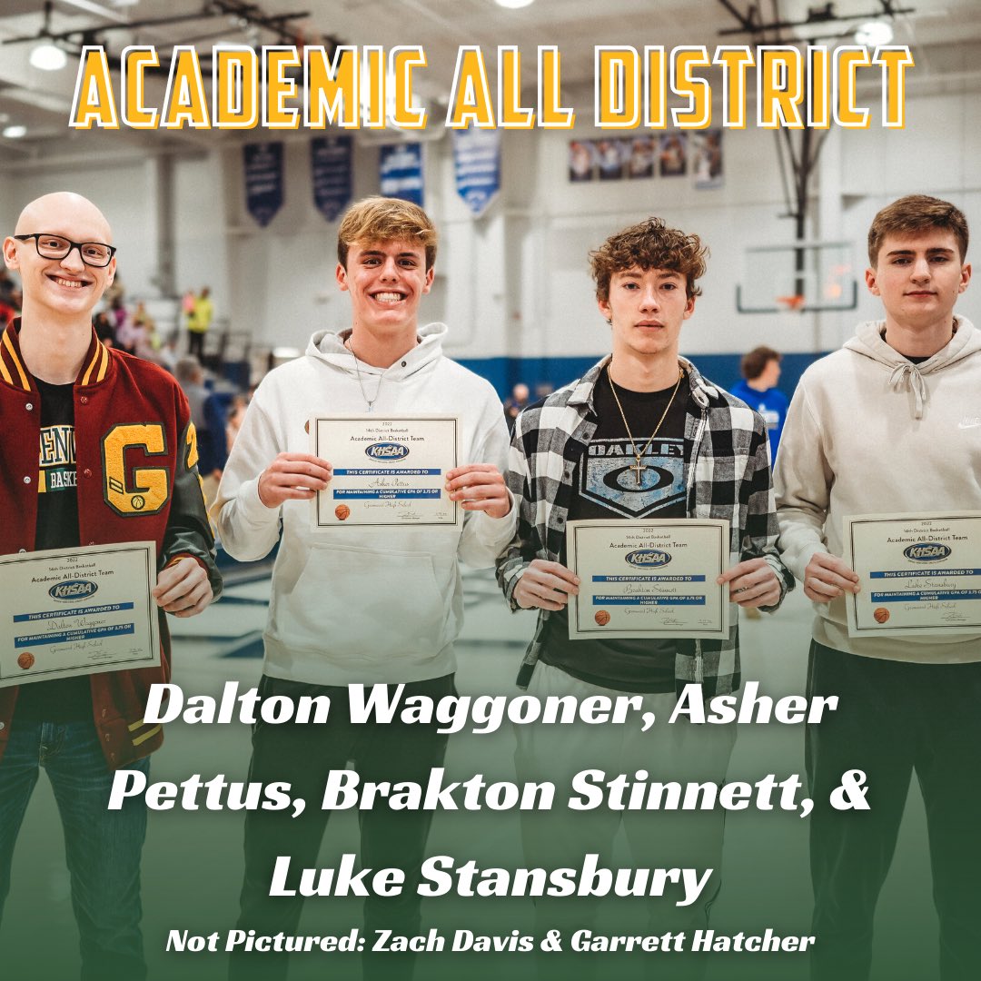 These 4 (plus 2 more) were recognized for their work in the classroom tonight, earning Academic All District Honors! We’re so proud of our student-athletes!