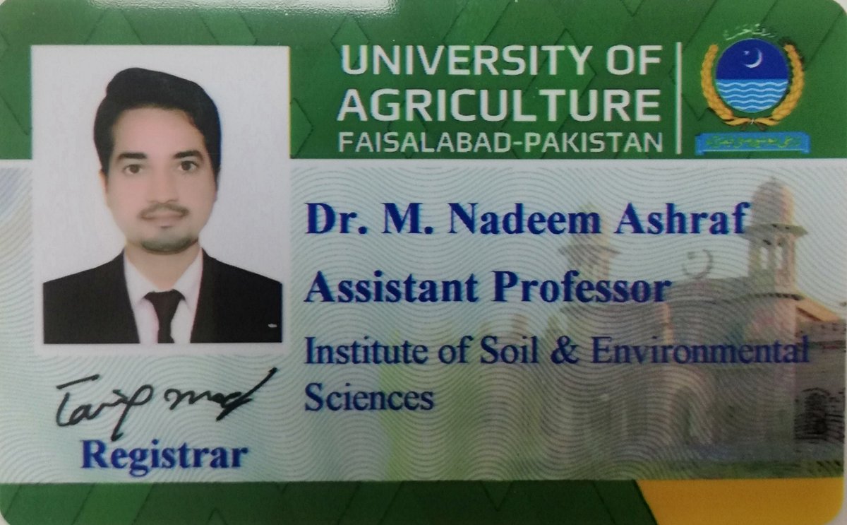 Alhamdolillah, excited to share that I have joined University of Agriculture Faisalabad, Institute of Soil and Environmental Sciences as an Assistant Professor. #UAF #ISES #GSCAAS