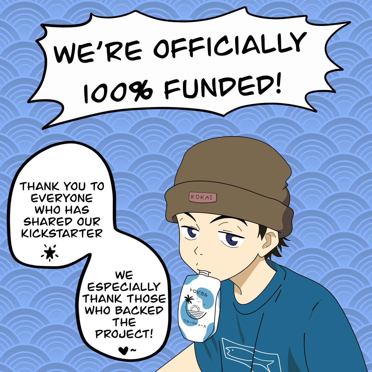 THANK YOU ALL FOR HELPING US FULLY FUND OUR FIRST KICKSTARTER!!! Y’all rock. You can still pledge for a few more hours if you’re still interested. kickstarter.com/projects/kokai…