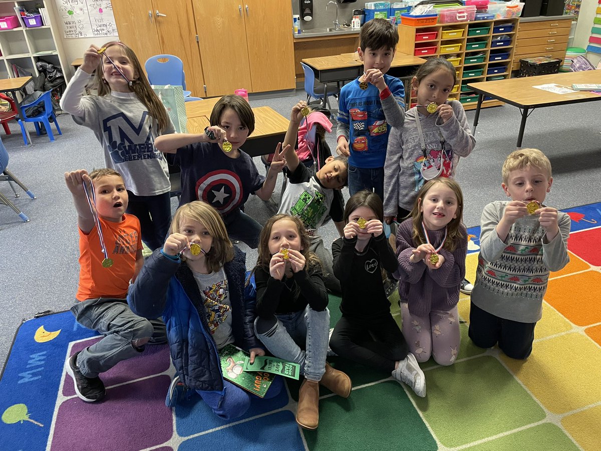 We got our gold medals for reading! <a href="/webbcubs/">Webb Cubs</a> #webblc