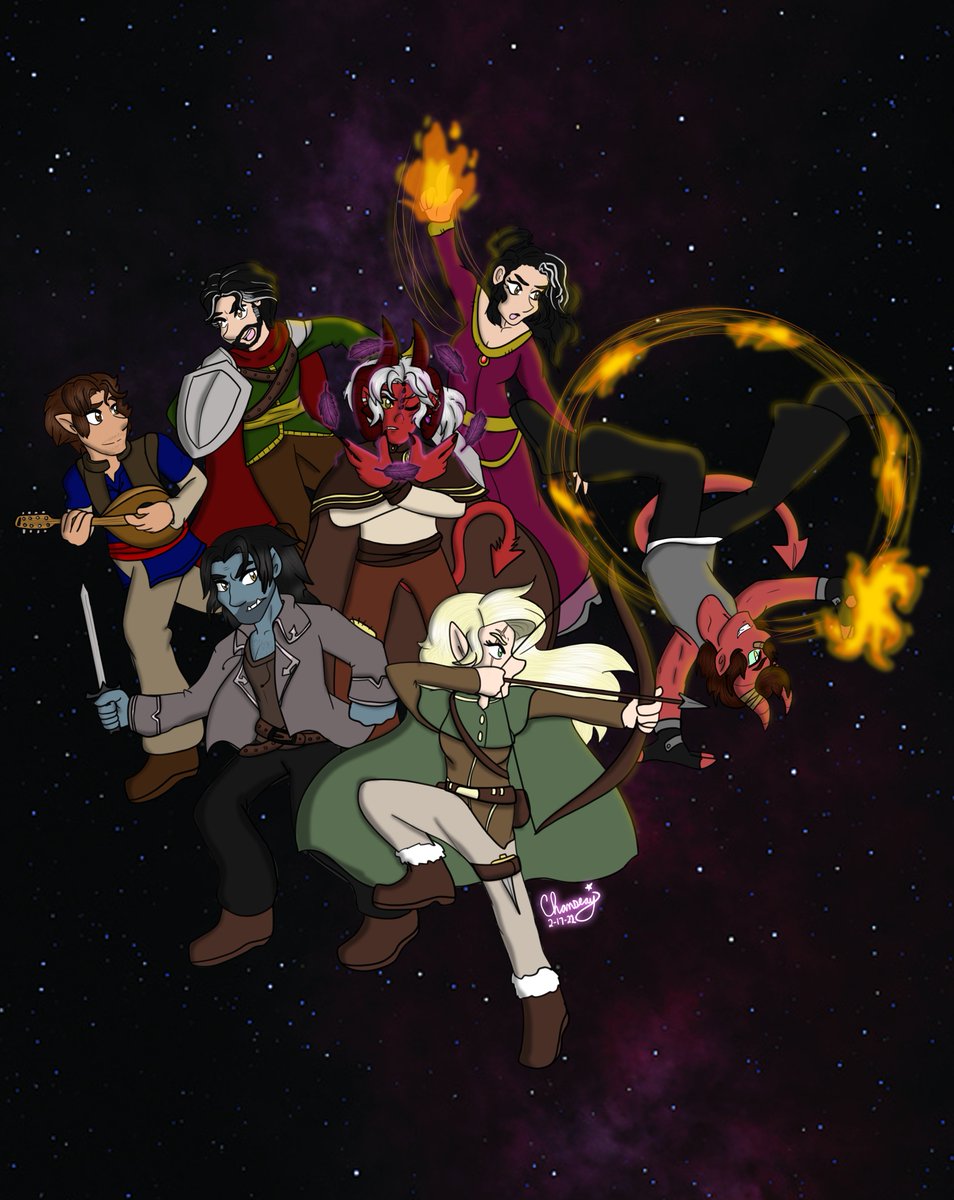 It's the GARY TILLERMAN ACTING TROUPE BATALLION! 🔥 ...Because the party could never agree to a proper name!😅 #dnd #dnd5e #DnDcharacter (For the record, literally only one of these people is actually an actor/director. Take one guess who THAT is!)