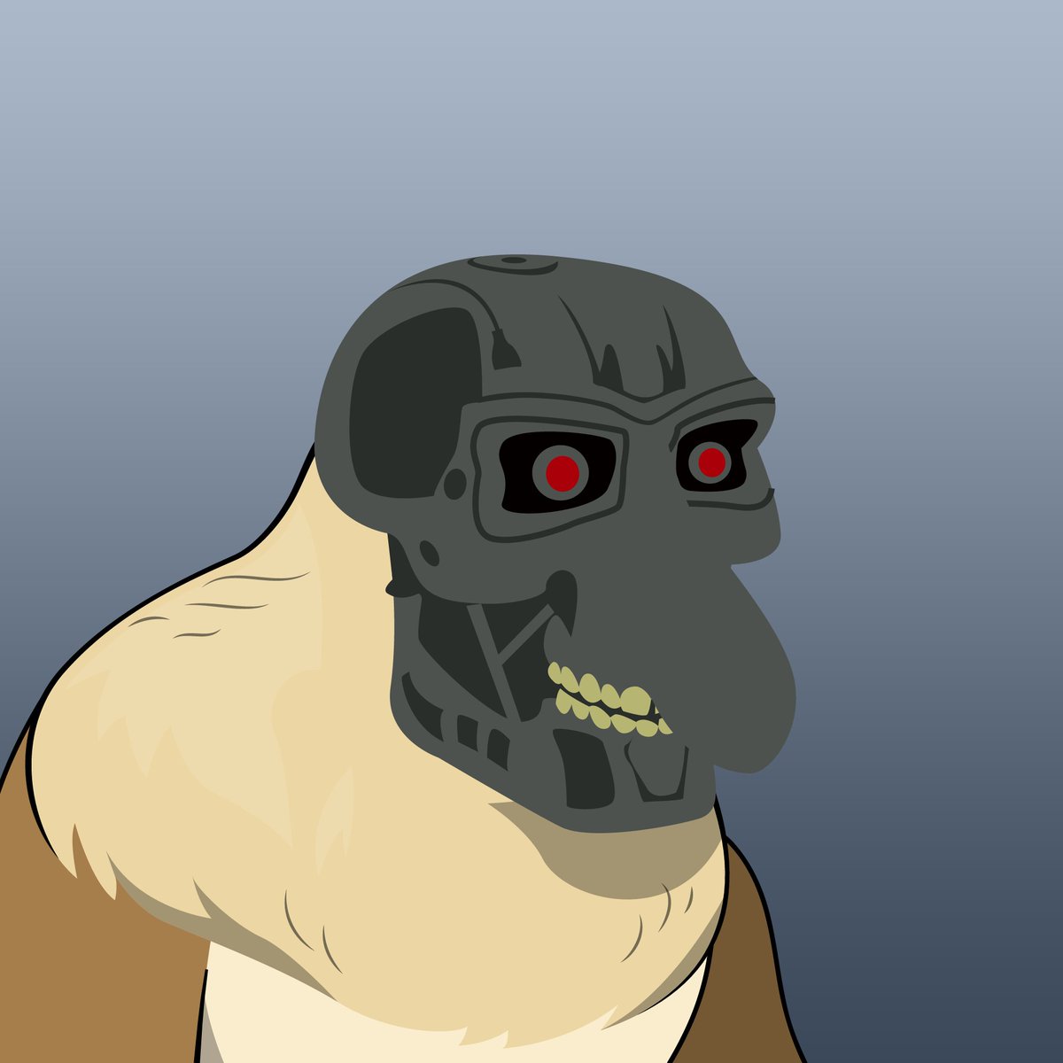 GM, Good evening, Good afternoon!
Our Live will happen this saturday February 26th 8pm BRT on our artist's Twitch channel:
twitch.tv/hcjr
Come hang out while Humberto creates new traits for our Shameless Nose collection, including this work in progress bellow, a T800 😵