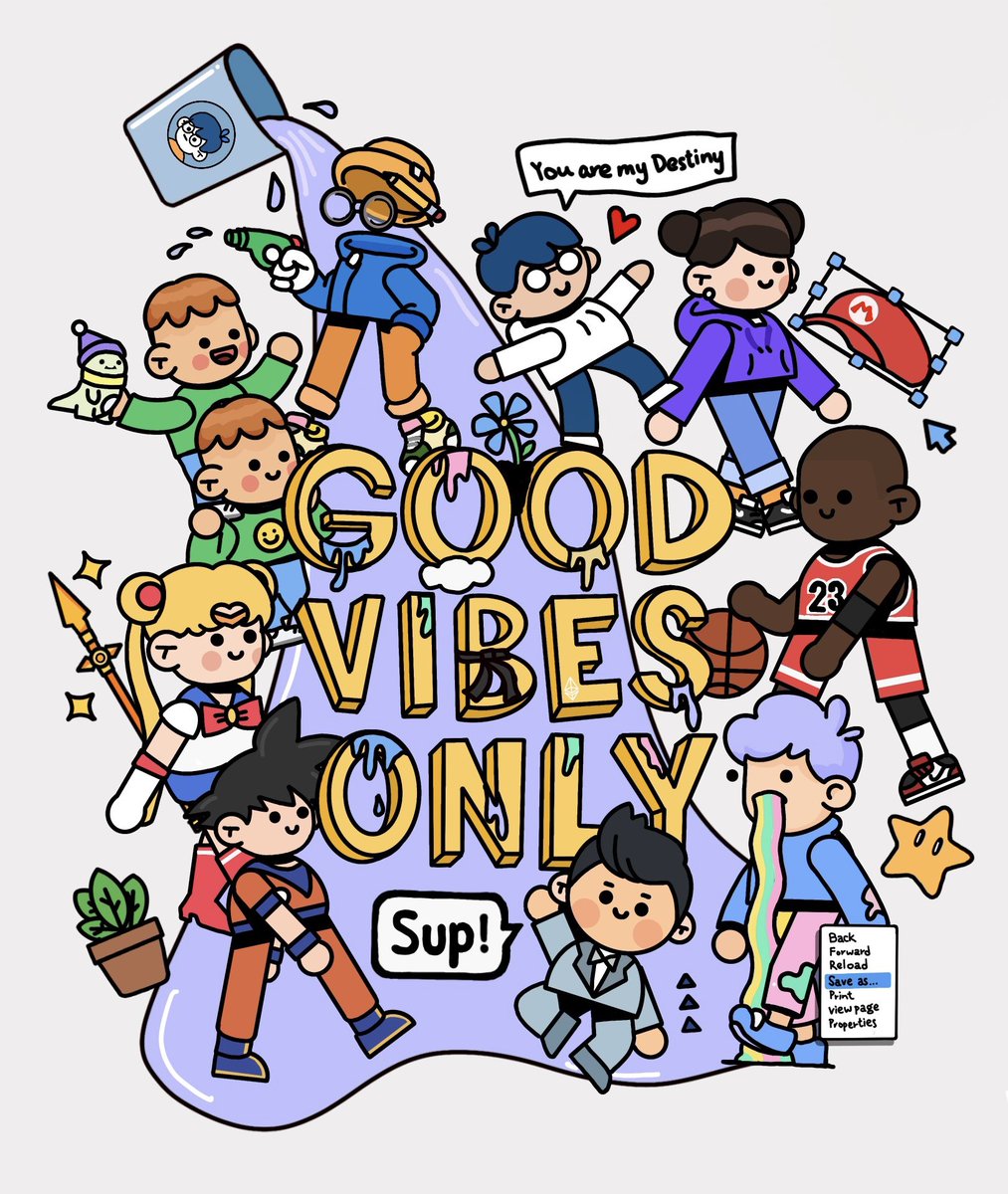 Some of my favorite characters created by <a href="/deekaymotion/">DeeKay</a>. I also included some features of DeeKay's 1/1 artwork in this fanart. Can you spot them?(so obvious tho🤣)

<a href="/_Summercat/">Summercat ❤️ $WELL 🐉 $MON 🕹️ $RCADE</a> <a href="/ashh_eth/">Ashh.eth</a> <a href="/kurogod5/">kuro⚫️ 🫵🏼😹</a> <a href="/AYE_CAP1/">acap</a>